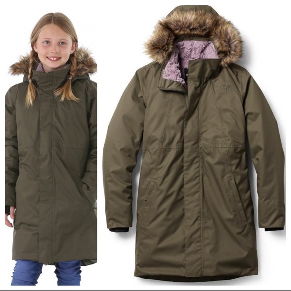 north face arctic swirl down parka